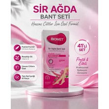 Hubrendy Bez Biowet Pudralı Sir Ağda Bant Seti 41’li Hassas Ciltler Için Rosehip Vitamin E Epilasyon Seti 1 Paket
