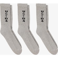 UNITED4 Classic Erkek Gri Çorap.GGGU