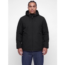 Jack & Jones Jack Jones Jcofusion Lock Jacket Pls Erkek Siyah Büyük Beden Mont 12302944-02