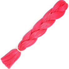Burada Bulabilirsin Simli Koyu Pembe Örgülük Saç 100 Gr.