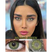 Derma Premium Milano Green Yeşil Renkli Göz Kirpik Lensi