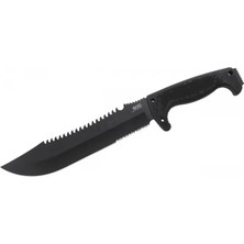 Burada Bulabilirsin F03T Kamp Tırtıklı Testereli Outdoor Pala / Bıçak 39 cm - Kauçuk Saplı