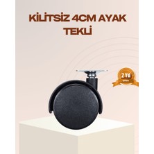4 cm Kilitsiz Mobilya Ayağı Tekli Kolay Dönen Masa ve Sehpa Ayağı