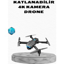 4K Kamera Özellikli Katlanabilir Drone Wi-Fi ve Yükseklik Sabitlemeli