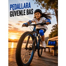 Mavi Çocuk Kaykay Paten Scooter Bisiklet Koruyucu Dizlik Seti 2 Adet
