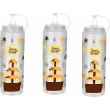 Colezium 3 Adet  Sos Şişesi - Şeffaf  - 700 ml