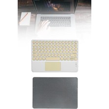 Touchpad Tüm Cihazlara Uyumlu Bluetooth Klavye Touchpad Slim Kablosuz Wifi Q Klavye