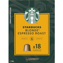Vera Concept Store Nestlé Starbucks By Nespresso Blonde Espresso Roast Kapsül Kahve 18'li