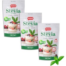 Vera Concept Store Zero Slim Stevia & Eritritol Tatlandırıcı 1 kg x 3 Adet Şekersiz, 0 Kalori, Keto ve Vegan Uyumlu