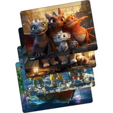 Vera Concept Store Çocuklar Için Eğitici ve Öğretici Ahşap 54 Parça Renkli Puzzle 4lü Set, 541