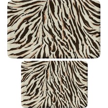 Vera Concept Store Sevimli Tasarımlı Mikrofiber 2'li Takım Banyo Paspası, Kaymaz Taban, Makinede Yıkanabilir (40X60_50X80)