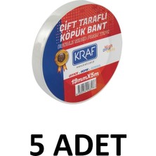 Vera Concept Store Çift Taraflı Köpük Bant, 19MM x 5m, 5 Adet
