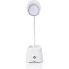 Vera Concept Store 3 Modlu LED Masa Lambası ve Kalemlik – Esnek Boyunlu Dokunmatik Çalışma Lambası, Kalem Organizerli Masaüstü Aydınlatma, Beyaz