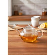 Vera Concept Store Isıya Dayanıklı Borosilikat Cam Demlik 250 ml - Süzgeçli Bitki Çayı ve Yeşil Çay Demliği