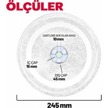 Vera Concept Store Mikrodalga Fırın Cam Tepsi Tabak 24,5 cm Çaplı Delikli
