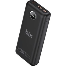 Vera Concept Store PB201 Üç Portlu 20000MAH 22.5W Süper Hızlı Şarj 4.0 Pd Giriş/çıkışlı LED Göstergeli Powerbank Siyah