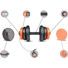 Vera Concept Store Spor 36 kg Dambıl Seti Turuncu Siyah (2x 18KG)