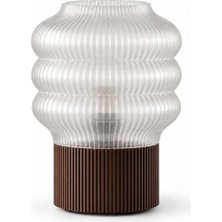 Vera Concept Store Aura 3 Masa Lambası, 9W Rgb Kumandalı LED Ampul Dahil, Kahverengi Saydam, 17X22,5X17 cm