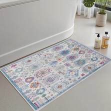 Vera Concept Store Banyo Paspası, Yumuşak Banyo Halısı, Kaymaz Dot Tabanlı, Su Emici, Makinede Yıkanabilir - 60 x 100 cm