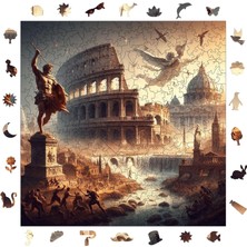Vera Concept Store Ahşap Puzzle Yetişkin - Antik Roma - 353 Parça, 29 x 29 cm - Yapıştırıcı Folyo Dahil - Benzersiz Şekilli Parçalar & Özel Figürler - S1-17
