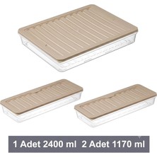 Vera Concept Store Buzdolabı Organizeri, Buzdolabı Için Çok Amaçlı Saklama Kabı, Fresh Box, Şeffaf ve Ayarlanabilir, Gıdaları Taze Tutma Özelliği, Mutfak Düzenleyici (48