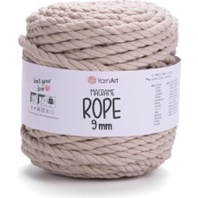 Vera Concept Store Art Macrame Rope 9mm - Makrome El Örgü Ipi BEJ-753
