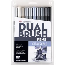 Vera Concept Store Ab-T Dual Brush Pen G.kalem Seti Grayscale (Gri Tonlar) 10 Renk