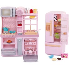 Vera Concept Store Mutfak ve Buzdolabı Oyuncak Seti, Açık Pembe, Unisex