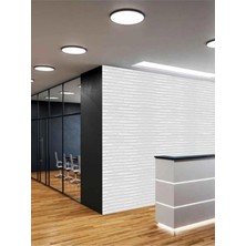 Vera Concept Store Ukab Dekor Kendinden Yapışkanlı 3D Beyaz Piramit Desen Dekoratif Duvar Paneli Beyaz 70 x 35
