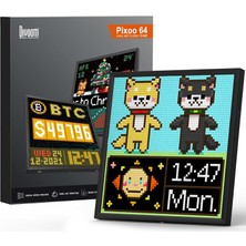 Vera Concept Store Pixoo-64 Wifi Piksel Sanat Ekranı, 64 x 64 LED Panel, Benzersiz Aydınlatma Dekorasyonu ile Uygulama Kontrolü