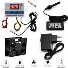 Vera Concept Store Garanti Kuluçka Dijital Termostat Seti, Fan, Adaptör, Higrometre, 1500W, -50°c ile 110°C, Kuluçka Makinesi Için