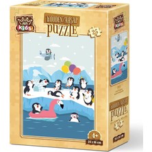 Vera Concept Store Sevimli Penguenler 25 Parça Ahşap Çocuk Puzzle