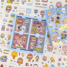 Vera Concept Store Rabbit And Girl Temalı 100 Yaprak 4 Bölmeli Sticker Seti • Bullet Journal