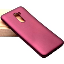 Vera Concept Store Xiaomi Pocophone F1 ile Uyumlu Kılıfı Silikon Pastel Renkli Mat Esnek Ince Kapak Prem Mürdüm