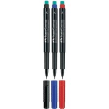 Vera Concept Store 1523 Asetat Kalemi S 3'lü Set, Siyah-Kırmızı-Mavi