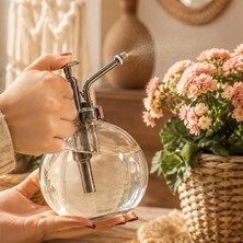 Vera Concept Store 15729 2'li Cam Sprey Şişe Seti 350 ml – Gri Cam Çiçek Bitki Sulama Püskürtücü & Sprey Yağdanlık