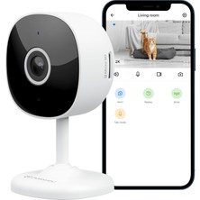 Vera Concept Store Wifi Kamera 2k, Kapalı Ev Güvenlik Kameraları Bebek/yaşlı/köpek/evcil Hayvan Kamerası Için Telefon Uygulaması, 24/7 Sd Kart Depolama, Alexa ve Google
