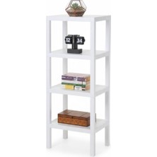 Vera Concept Store 4 Katlı Köşe Rafı | Banyo, Mutfak ve Kiler Için Yer Tasarruflu Organizer | Çok Amaçlı Plastik Raf | 4 Farklı Renk Seçeneği (38X29X100CM) (Beyaz)