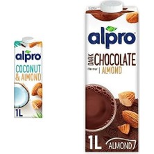 Vera Concept Store Hindistan Cevizi & Badem Bitki Bazlı Içecek 1 L ve Alpro Badem Bitter Çikolata Içeceği 1l