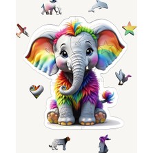 Vera Concept Store Bambuu (Fıl), 15 Parça Ahşap Puzzle, Bul Tak, Çok Renkli, Std