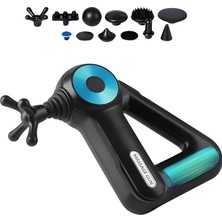Vera Concept Store 12 Başlıklı Profesyonel Masaj Tabancası - 6 Seviye Derin Doku Masajı, 1500 Mah Batarya, Ultra Sessiz, Ergonomik Üçgen Tutma Kolu, Güçlü Motor, Tüm Vüc