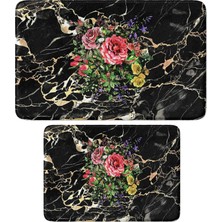 Vera Concept Store Sevimli Tasarımlı Mikrofiber 2'li Takım Banyo Paspası, Kaymaz Taban, Makinede Yıkanabilir (40X60_50X80)