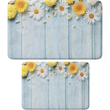 Vera Concept Store Sevimli Tasarımlı Mikrofiber 2'li Takım Banyo Paspası, Kaymaz Taban, Makinede Yıkanabilir (40X60_50X80)