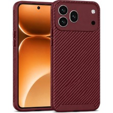 Vera Concept Store Huawei Honor 600 Pro ile Uyumlu Kılıf Karbon Silikon Case - Honor 600 Pro 5g - Bordo