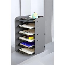 Vera Concept Store Dosya Düzenleyici Masa Üstü Organizer Ahşap Evrak Rafı Siyah Model 26, EORGANIZER26