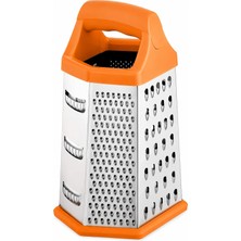 Vera Concept Store 6 Yüzeyli Mutfak Rendesi, Tutacaklı, Altıgen (Turuncu)
