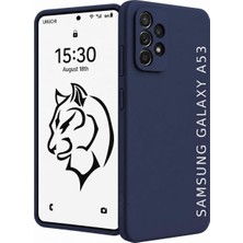 Vera Concept Store Samsung A53 ile Uyumlu Kılıf, Içi Kadife Kaplamalı Ince Sıvı Silikon Kapalı Kamera Tam Koruma Yumuşak Silikon Kapak, Lacivert