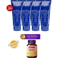 Vera Concept Store Retinol & Collagen Onarıcı Krem 100ML, 4 Adet + De Femme Saç Proteini Hediyeli