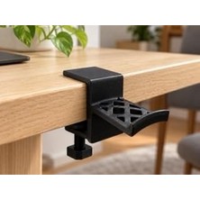 Vera Concept Store Ozn 3D Tech Masa Altı Kulaklık Askısı, Delme Gerektirmeyen Mengene (C-Clamp) Kulaklık Tutucu, Dayanıklı Petg Oyuncu ve Stüdyo Kulaklık Standı - Mat Si