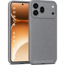 Vera Concept Store Huawei Honor 600 Pro ile Uyumlu Kılıf Karbon Silikon Case Gri